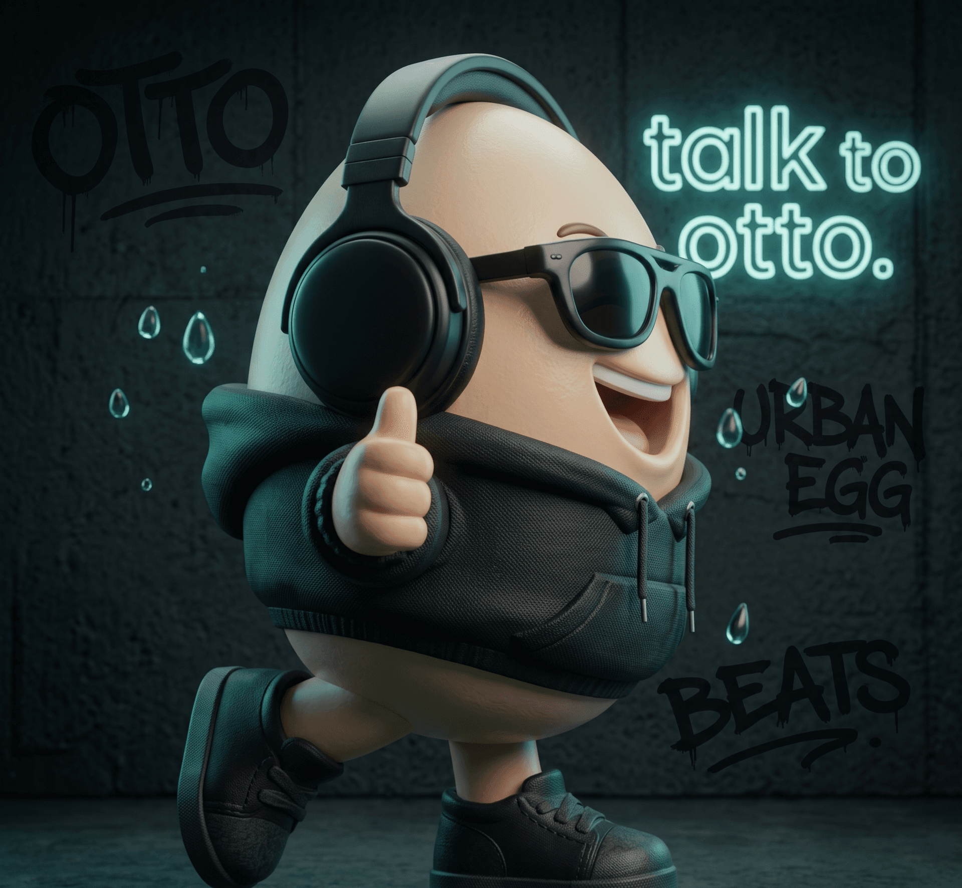 Otto, thumbs up, ready to answer the phone